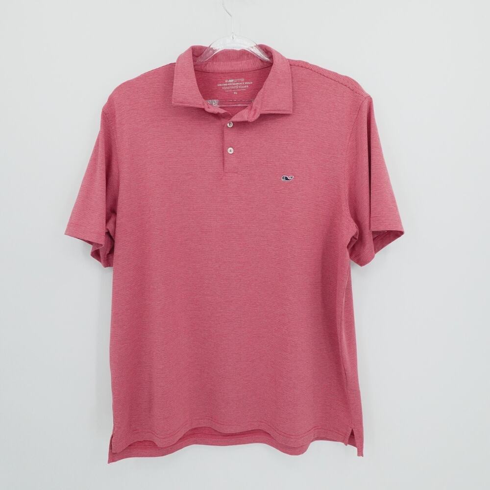 Vineyard Vines Men's Heathered Coral Polo